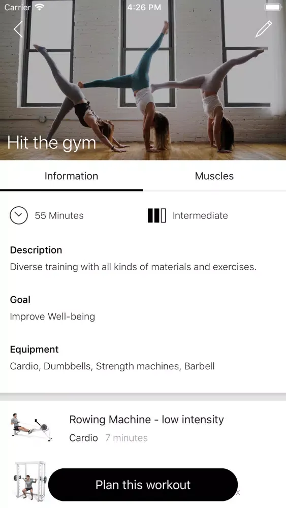 Ảnh chụp màn hình của MyFitness