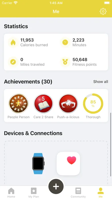 Tangkapan layar Ignite Fitness Connecticut