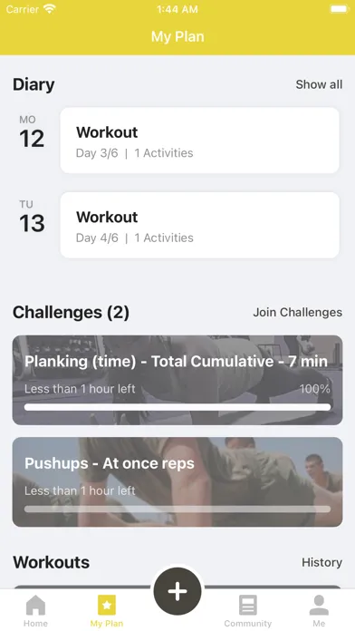 Tangkapan layar Ignite Fitness Connecticut