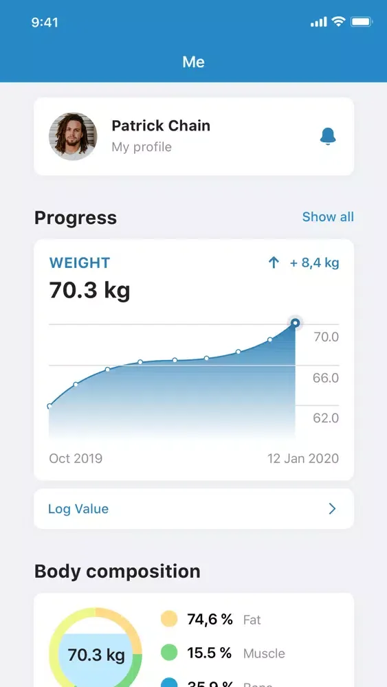 Capturas de tela do Lift and Live Fit App