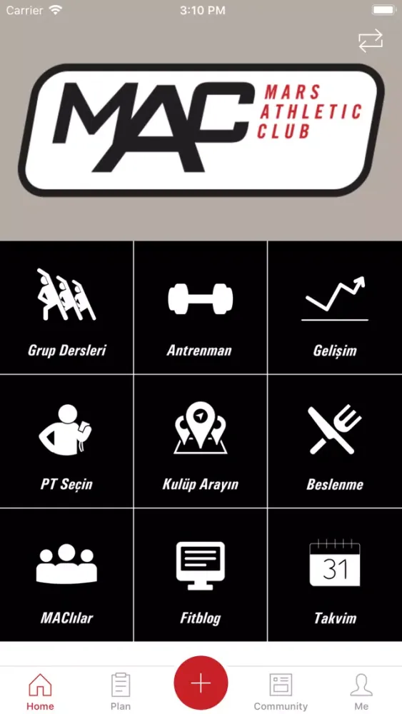 Ảnh chụp màn hình của Mars Athletic Club