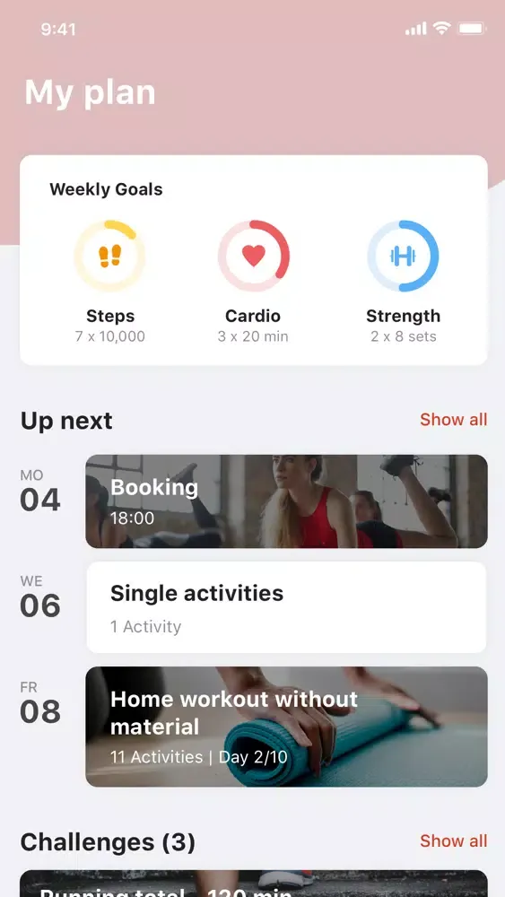 Скриншоты MediFit App