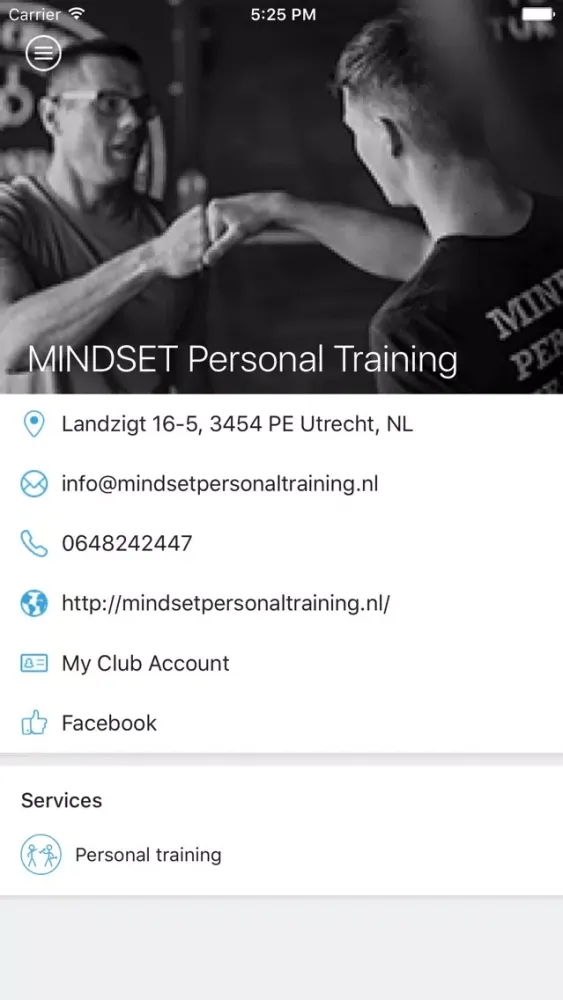 Tangkapan layar MINDSET Personal Training