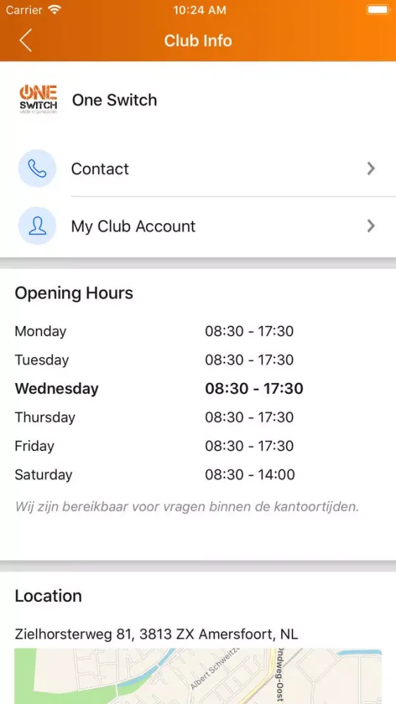 Tangkapan skrin One Switch Vitale Organisaties