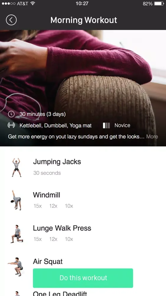 Screenshot di WEEX Body Coach