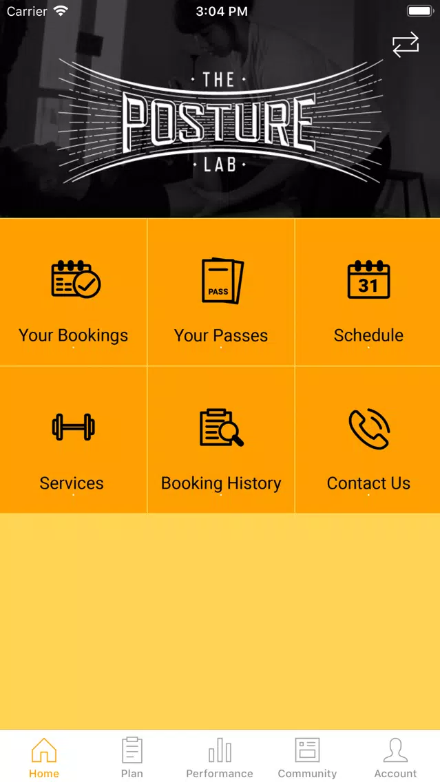 The Posture Lab Booking System Screenshots