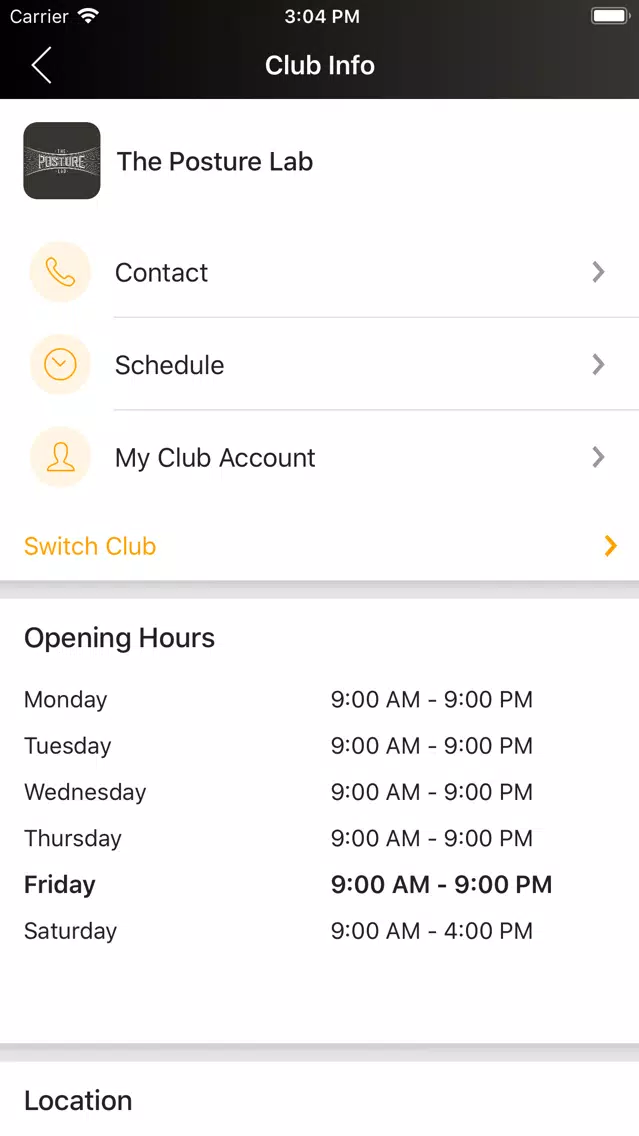 The Posture Lab Booking System Screenshots