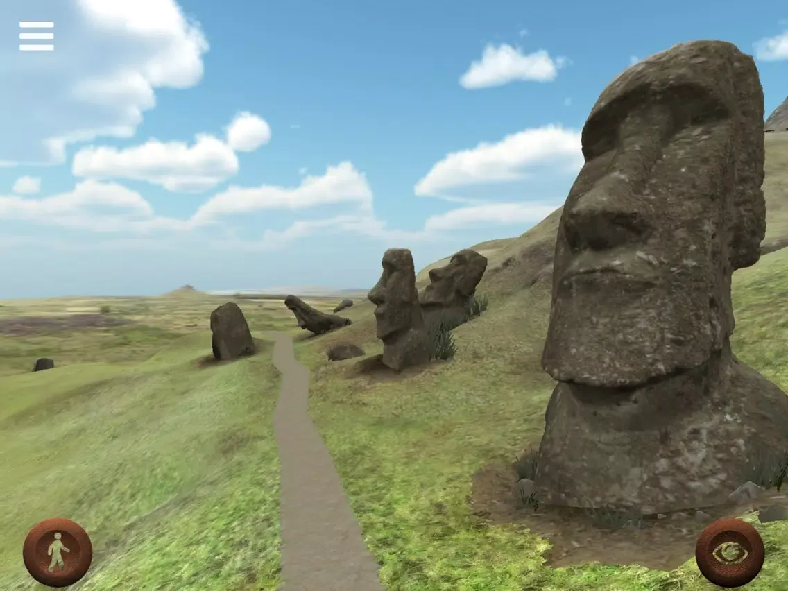 Capturas de tela do Rapanui 3D: outside Rano Raraku crater in Easter Island to explore the Moais iPad 