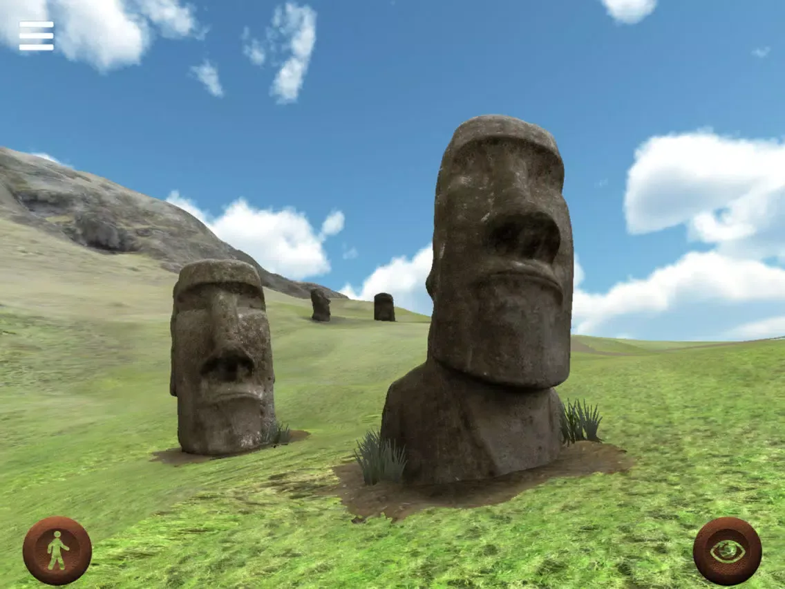 Capturas de tela do Rapanui 3D: outside Rano Raraku crater in Easter Island to explore the Moais iPad 