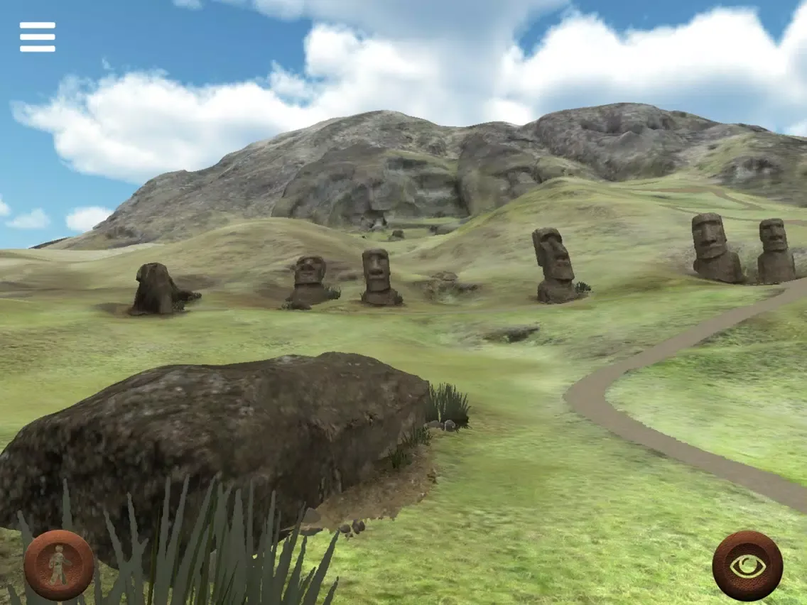 Capturas de tela do Rapanui 3D: outside Rano Raraku crater in Easter Island to explore the Moais iPad 