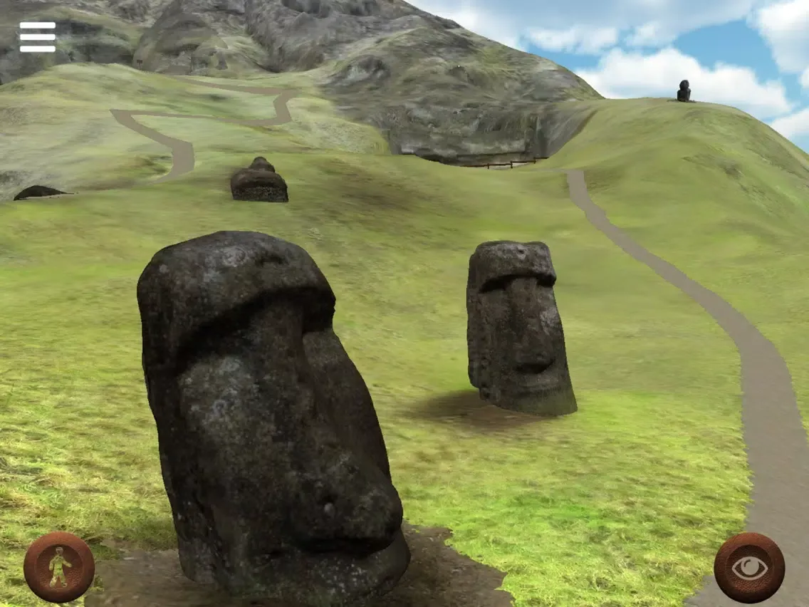Capturas de tela do Rapanui 3D: outside Rano Raraku crater in Easter Island to explore the Moais iPad 