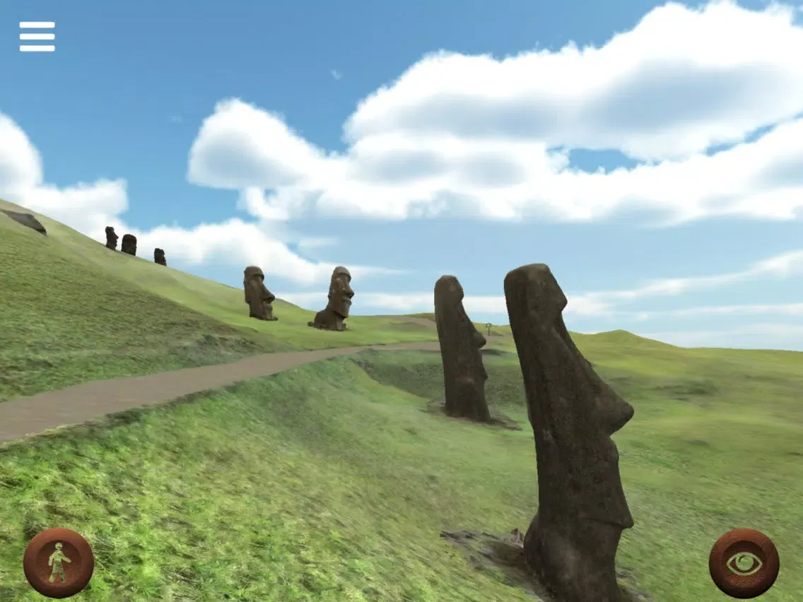 Capturas de tela do Rapanui 3D: outside Rano Raraku crater in Easter Island to explore the Moais iPad 