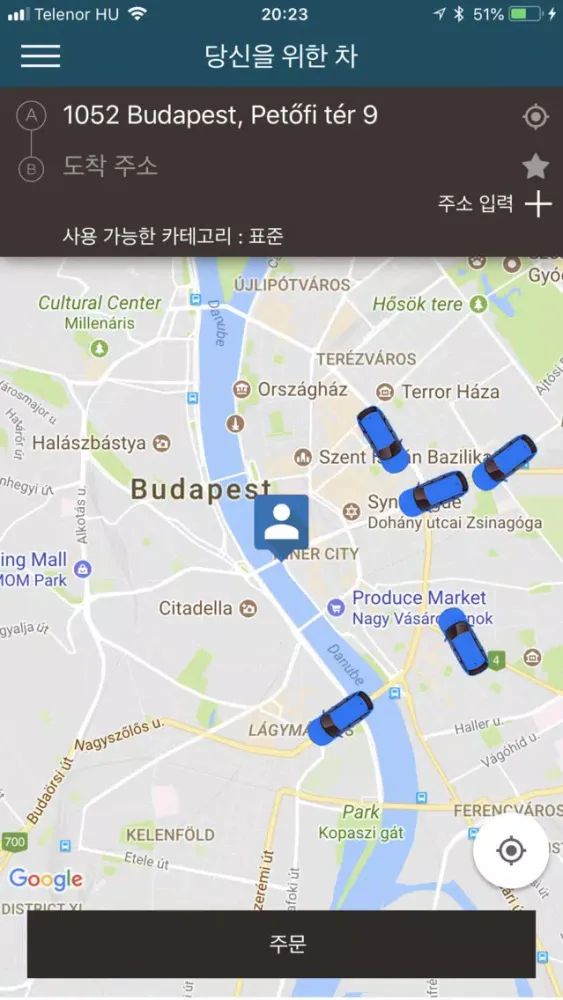 Zrzuty ekranu TAXI1004 Budapest
