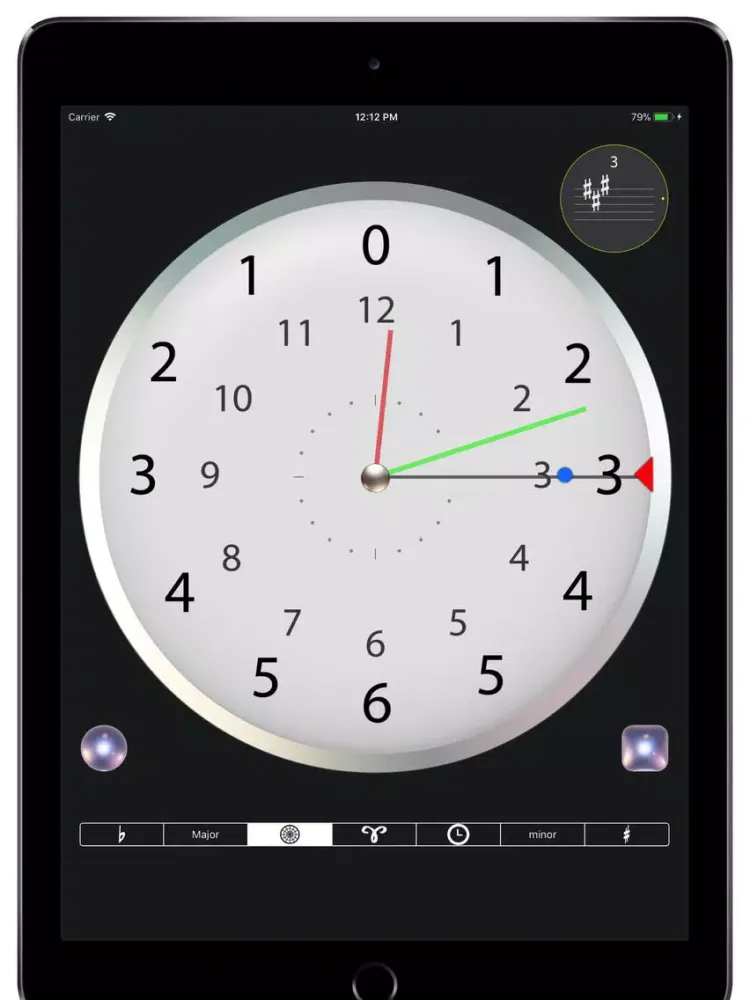 Circle of 5ths Clock iPad  स्क्रीनशॉट