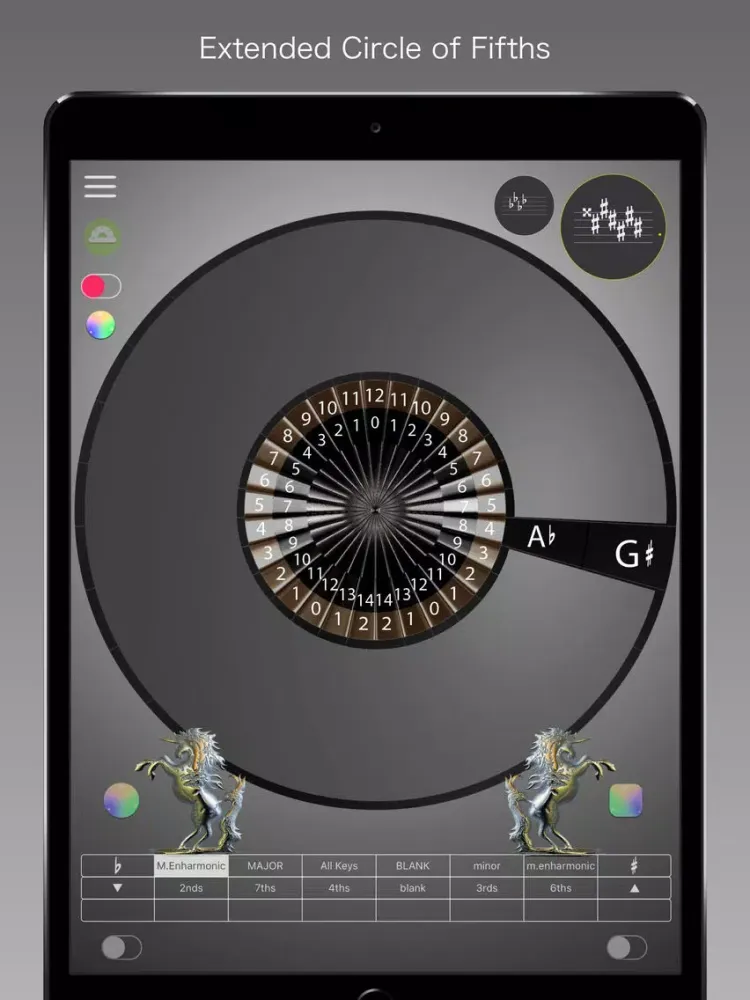 Ảnh chụp màn hình của Circle of 5ths Legend iPad 