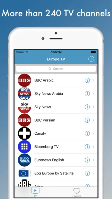 Europe TV - the best television of Europe online スクリーンショット