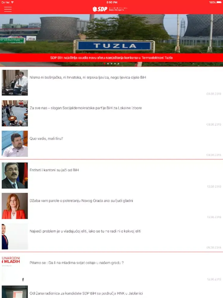 SDP BiH iPad  Ekran Görüntüleri