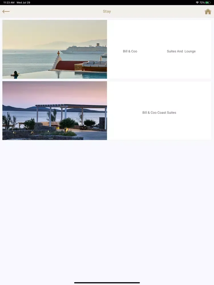Capturas de pantalla de Bill & Coo Hotels iPad 
