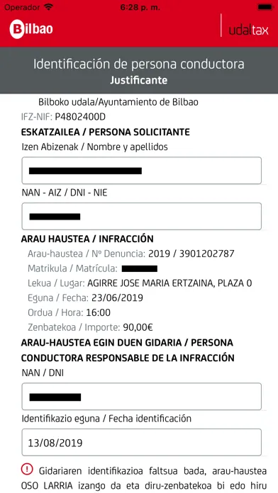 Ảnh chụp màn hình của Bilbao UdalTax