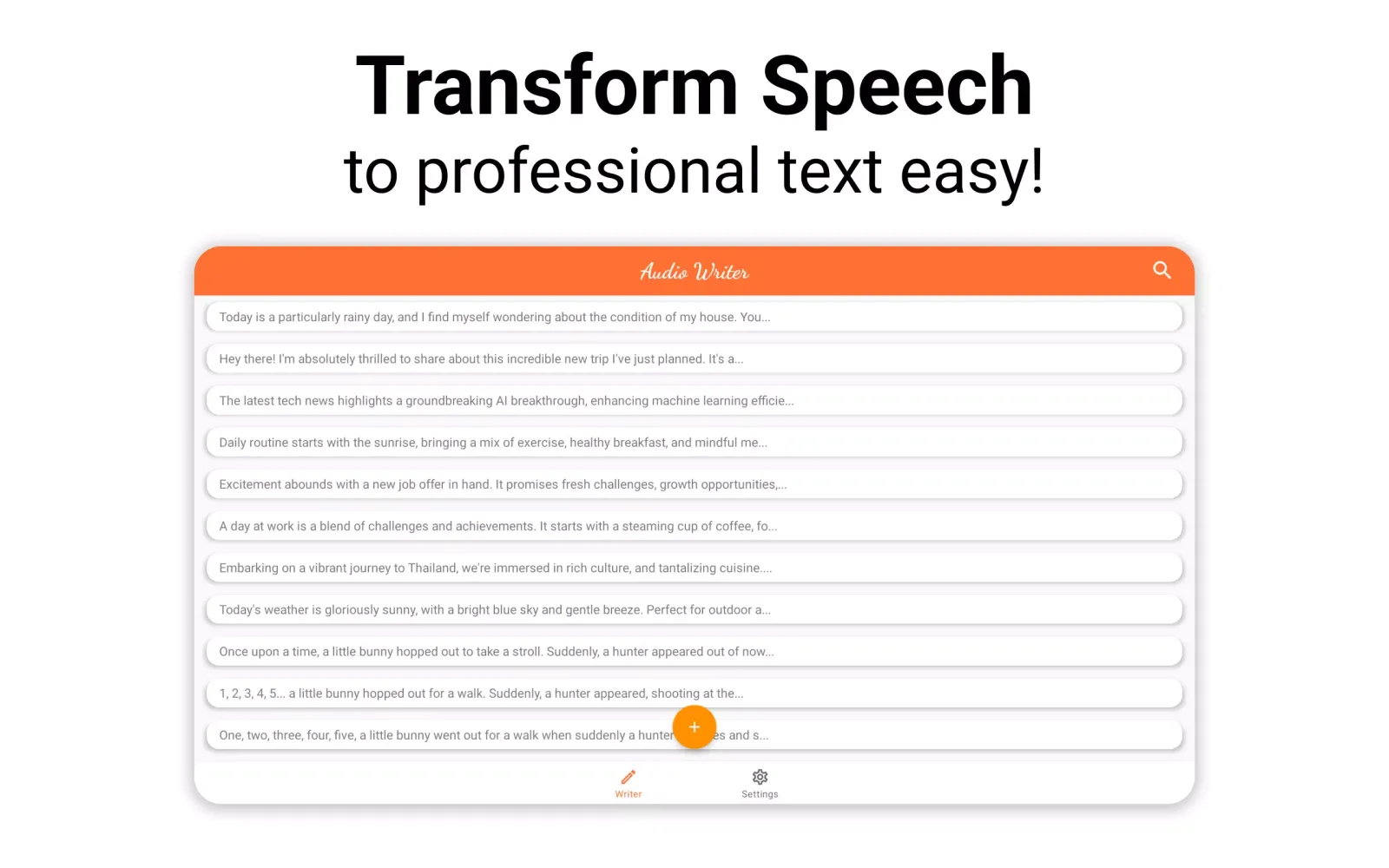 Audio Writer应用截图