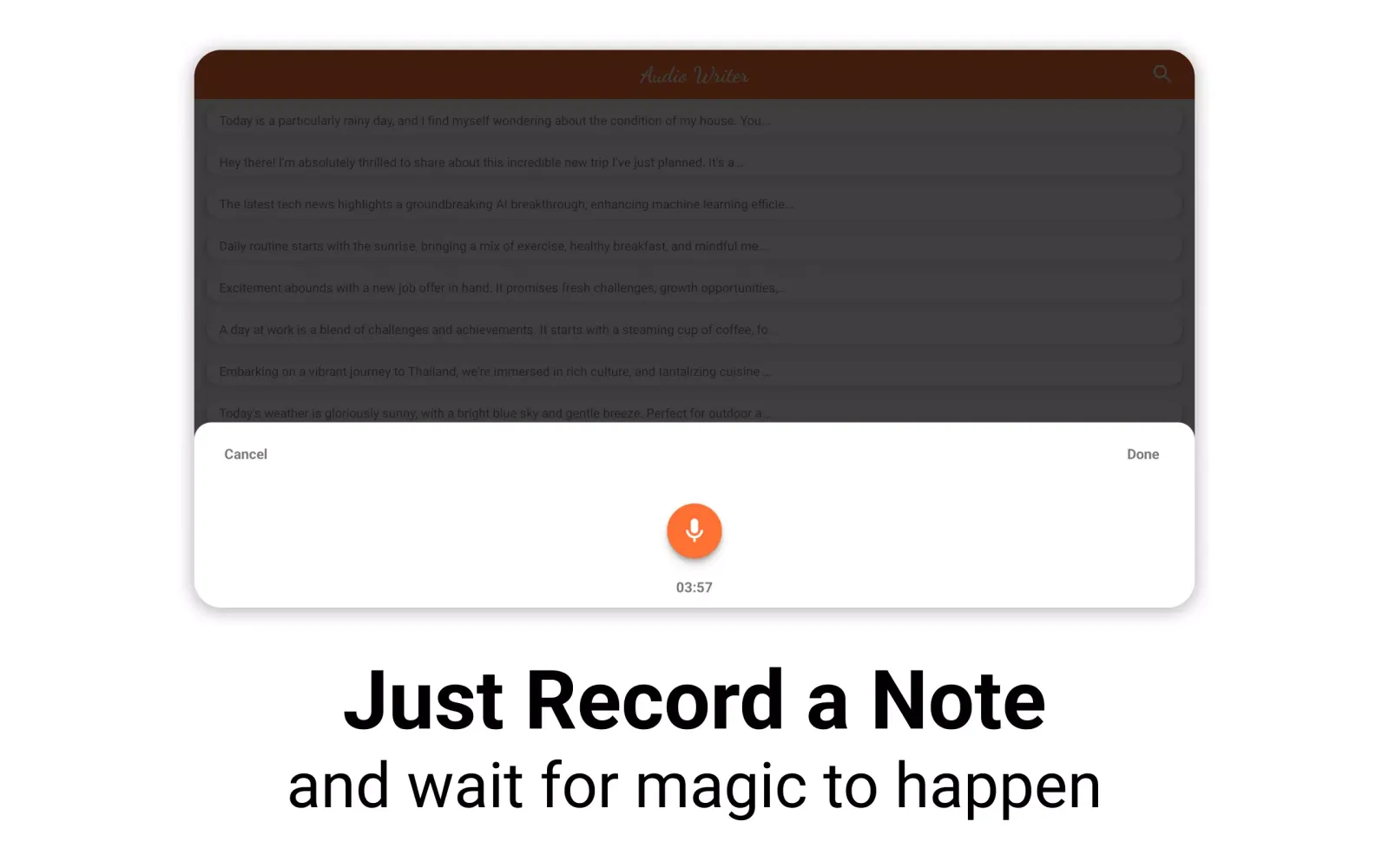 Audio Writer应用截图