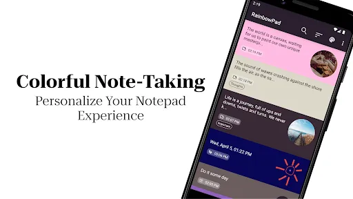 Screenshot di RainbowPad: Color Note Notepad