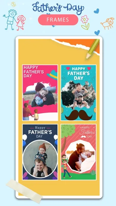 Zrzuty ekranu Happy Fathers day photo frame