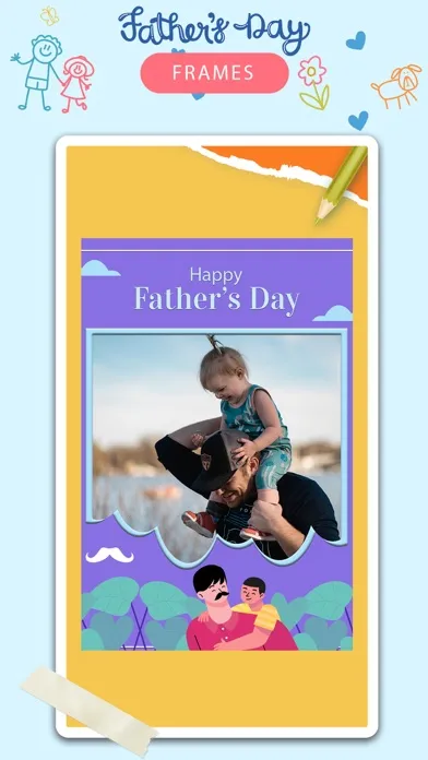 Zrzuty ekranu Happy Fathers day photo frame