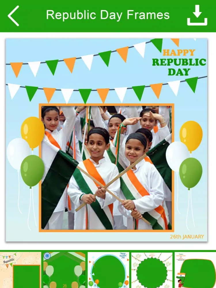 Republic Day Frames Collage Ap iPad  Screenshots