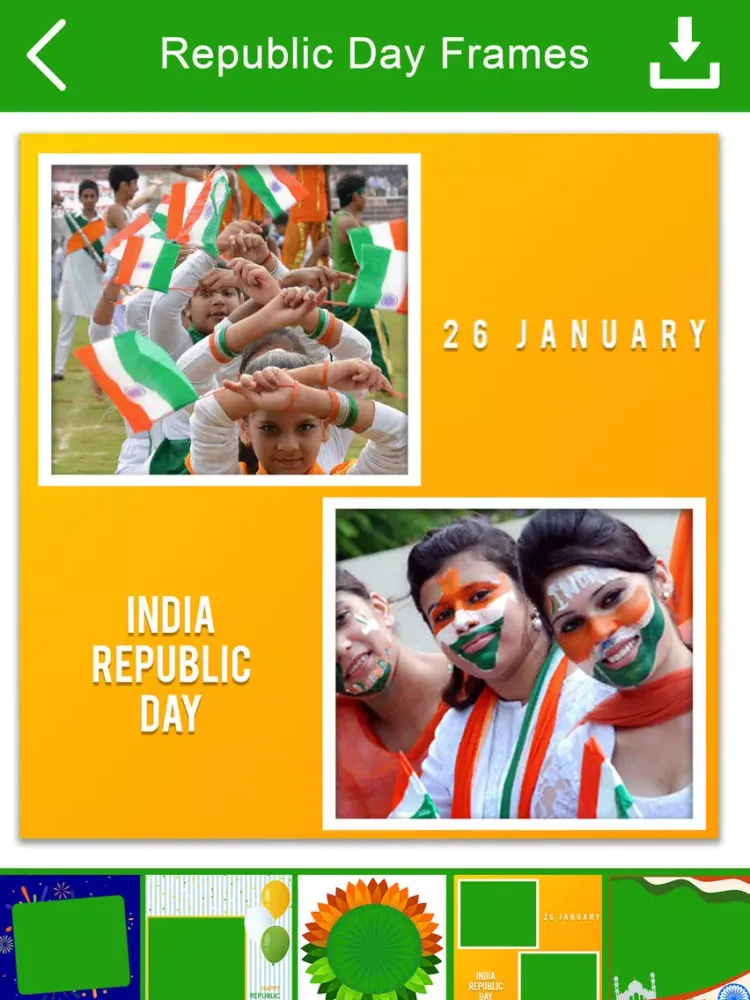 Republic Day Frames Collage Ap iPad  Screenshots