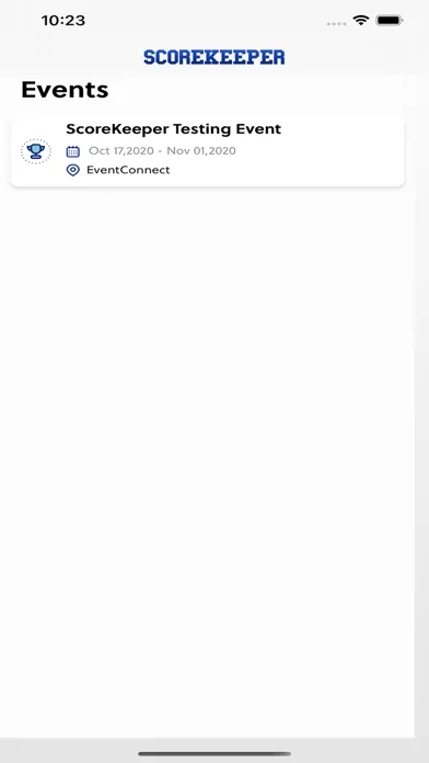 ScoreKeeper - EventConnect Screenshots