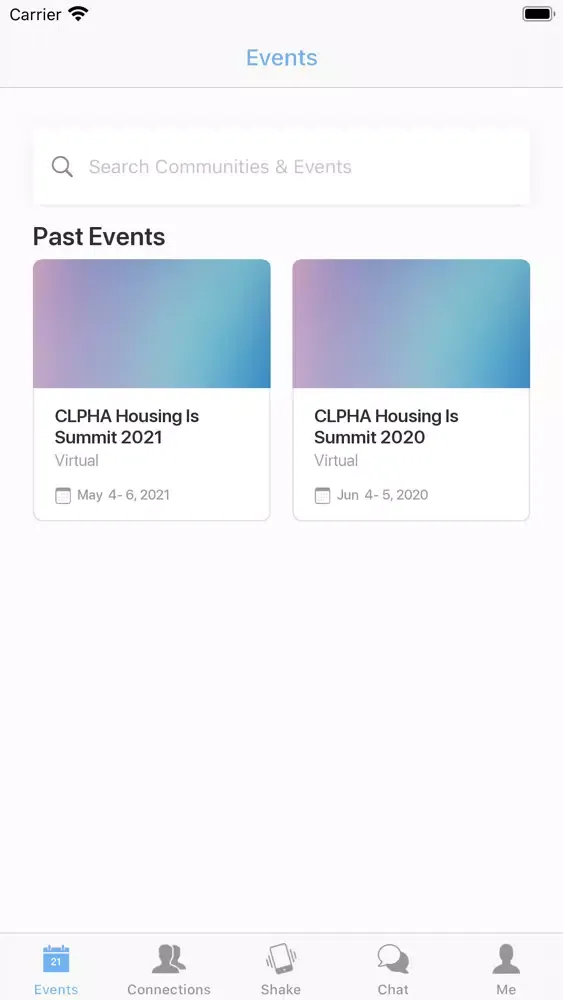 Ảnh chụp màn hình của CLPHA Housing Is Summit