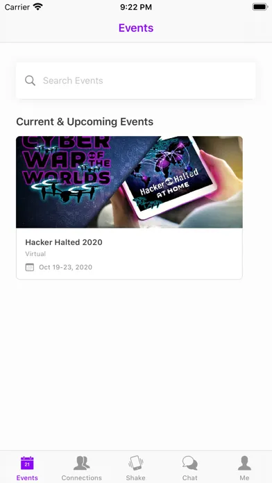 Screenshot di EC-Council Events