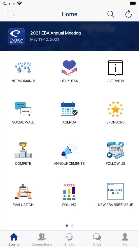 Energy Bar Association Events Screenshots