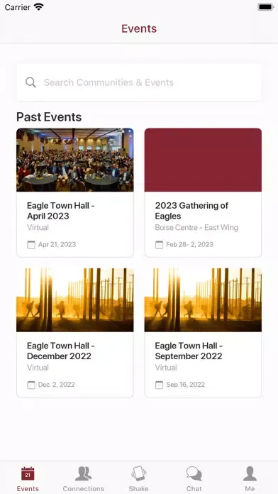 ภาพหน้าจอของ NLC Events