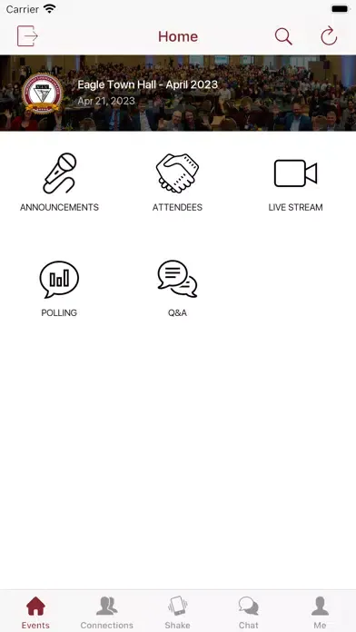 ภาพหน้าจอของ NLC Events