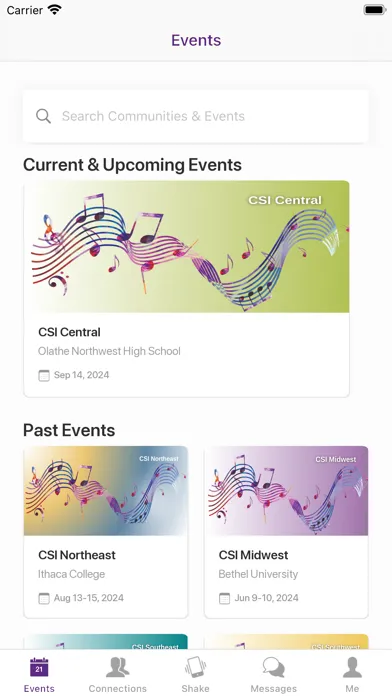 Capturas de pantalla de Conn Selmer Institute Events