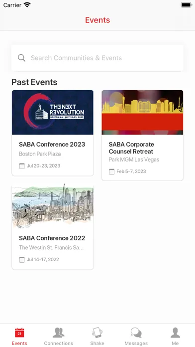Скриншоты SABA Events
