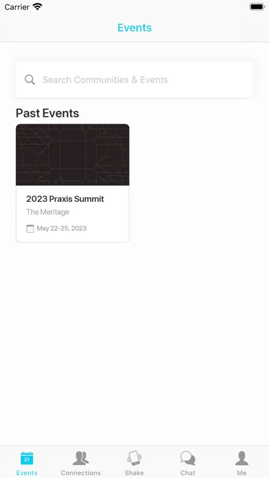 Capturas de tela do Praxis Summit