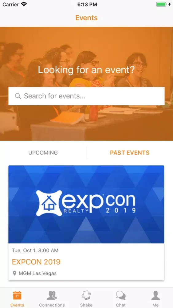 Captures d'écran de eXp Events