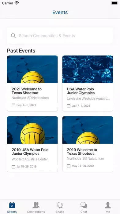 USA Water Polo Events Screenshots
