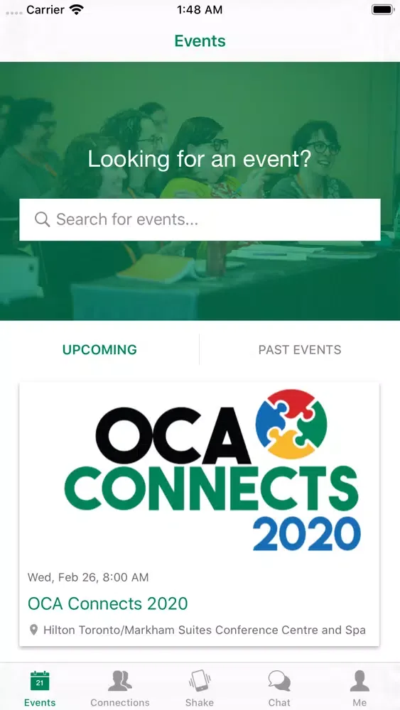 Ảnh chụp màn hình của OCA Connects 2020