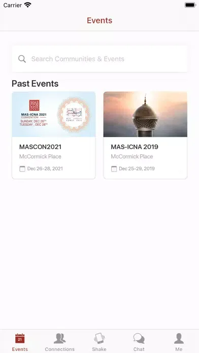 Screenshot di MAS Convention