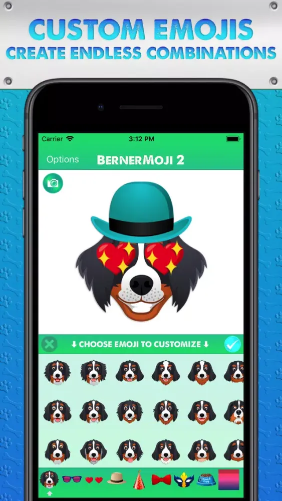 Zrzuty ekranu BernerMoji 2
