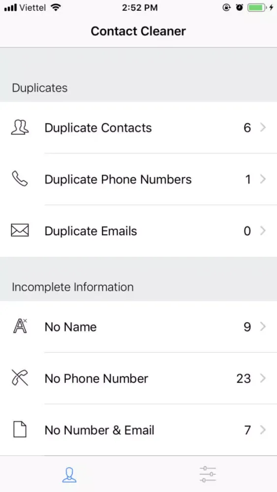 Captures d'écran de Contact Cleaner PRO