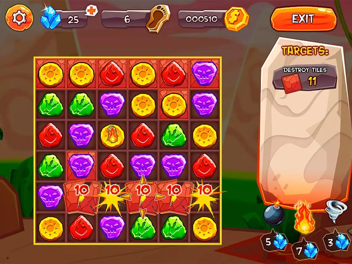 Ảnh chụp màn hình của Evolution Jewels iPad 