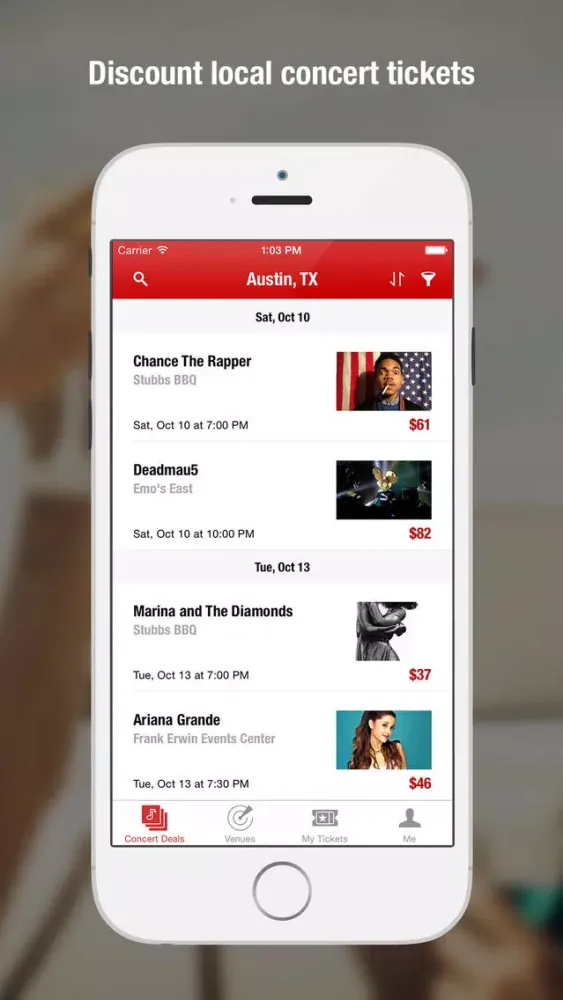Sovi Concerts - Buy Cheap Concert Tickets Screenshots