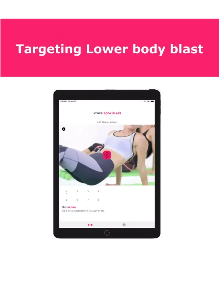 Tangkapan skrin Lower body blast new iPad 