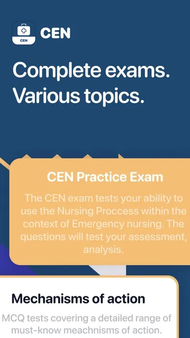 Ảnh chụp màn hình của CEN Exam Prep App