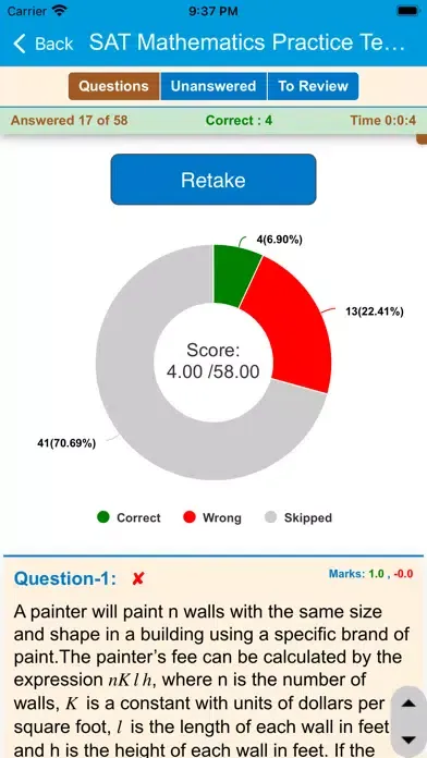 Tangkapan skrin SAT Model Practice Tests